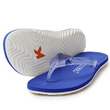 Imagem de Chinelo Kenner New Summer Masculino - Branco e Azul, 44