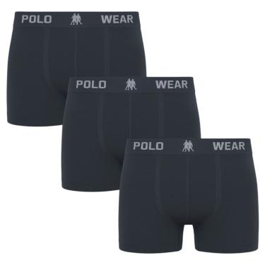 Imagem de Kit 3 Cuecas Boxer Polo Wear Masculina