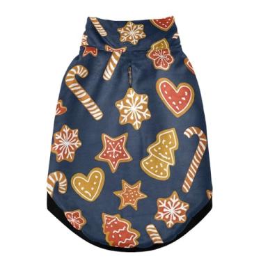 Imagem de SEHANY Casaco de Natal de gengibre para cães pequenos, superquente à prova de vento, jaqueta de inverno macia e aconchegante para animais de estimação para clima frio na neve com coleira para animais