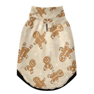 Imagem de SEHANY Casaco de Natal de gengibre para cães pequenos, superquente à prova de vento, jaqueta de inverno macia e aconchegante para animais de estimação para clima frio na neve com coleira para animais