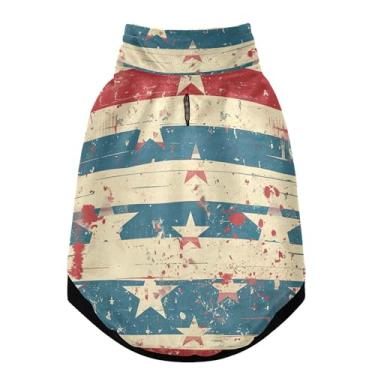 Imagem de SEHANY Casaco de cachorro com bandeira americana para cães pequenos, superquente, à prova de vento, jaqueta macia e aconchegante para animais de estimação, moletom para clima frio na neve com furo de