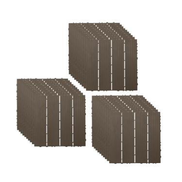 Imagem de Telhas de plástico para pátio entrelaçadas, placas de terraço ao ar livre 30 x 30 cm azulejos de clique à prova de intempéries pátio para piscina varanda quintal varanda varanda café C 30 peças