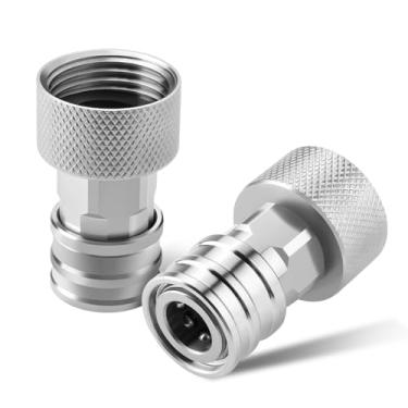 Imagem de Yitexin Pacote com 2 adaptadores de mangueira de jardim para lavadora de pressão, conector de mangueira de 3/10.2 cm GHT para 1/10.2 cm, conector de mangueira para acessório de pistola de pulverização