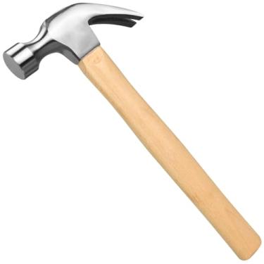 Imagem de Martelo de garra de 680 g, martelo de uso geral com cabo de madeira e cabeça de aço forjado