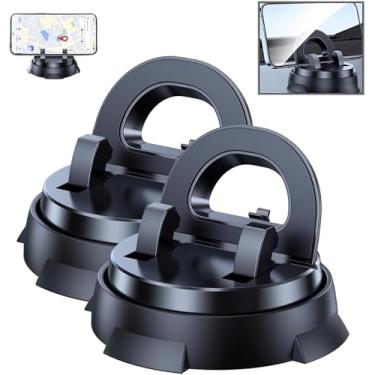 Imagem de Redreeer Car Phone Holder Mount, Dashboard, Center Console, 360-Degree Rotatable Mobile Holder with Non-Slip Base, Strong Adsorption Car Holder, No Installation Required, Suitable for All Models(2pcs)