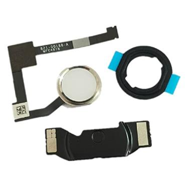 Imagem de YESUN Conjunto de cabo flexível com botão Home + junta de borracha e suporte espaçador para iPad Air 2, Pro 32.8 cm 2015, Mini 4, (branco)