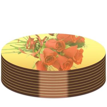 Imagem de PASOCON 5 peças de espelho redondo dourado para centros de mesa, bandejas de espelho de parede circular, espelhos de placa de vela para decoração de mesa de festa de casamento, aniversário, dia dos