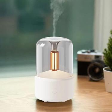 Imagem de Difusor de óleo essencial, difusor de aromaterapia de 120 ml com desligamento automático, difusores de perfume para óleos essenciais, umidificador de névoa fria com luzes quentes, difusor de aroma