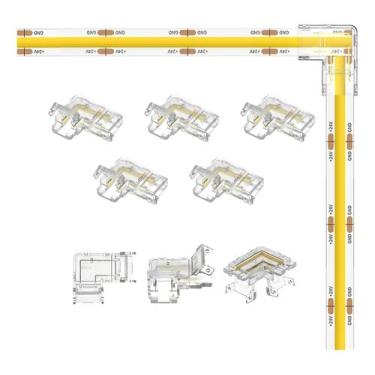 Imagem de 5 Conector L LedGo Emenda Fita Led Cob 2 Vias ip20 8mm