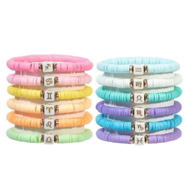 Imagem de JIASHUYEYE Pulseiras Preppy para meninas adolescentes – Conjunto de pulseiras empilháveis Boho Surfista Amizade para meninas e mulheres, standard, Sem Pedra Preciosa