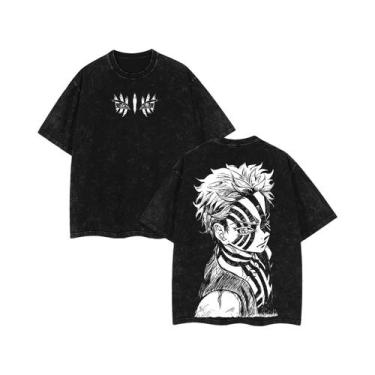 Imagem de Camiseta Unissex Oversized Vintage De Algodão Pesado Y2K Anime Arc Lav