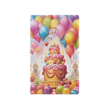 Imagem de Wassud Balões coloridos e placa de cobertura para interruptor de bolo, capas de tomada de interruptor único, placa de parede, decoração de casa, sala de estar, quarto, decoração