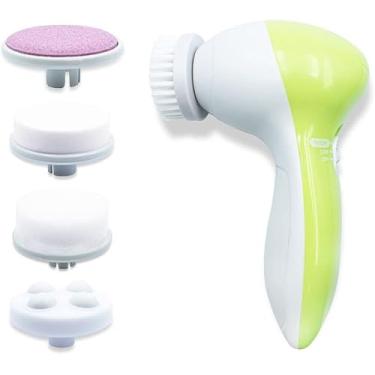 Imagem de Massageador Facial 5 Em 1 Limpeza Pele Esfoliante Portátil (VERDE)