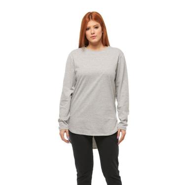 Imagem de Camiseta Longline Manga Comprida Longa Feminina Oversized-Feminino