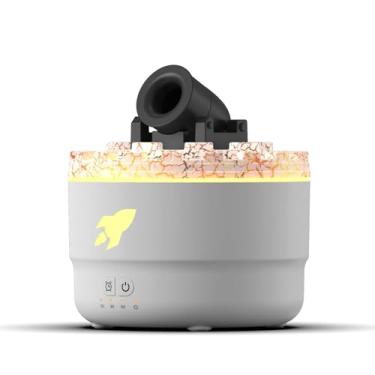 Imagem de POCREATION Difusor de Óleos Essenciais, 300ml Névoa Fria Desligamento Automático Luzes LED de 7 Cores Com Efeito de Lava Simulada, para Aromaterapia Umidificador Luz Noturna (Plugue dos EUA)