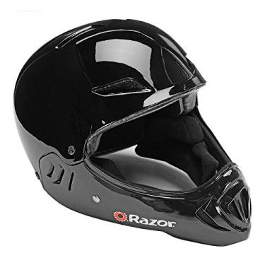 Imagem de Capacete infantil com rosto inteiro Razor Child, Gloss Black