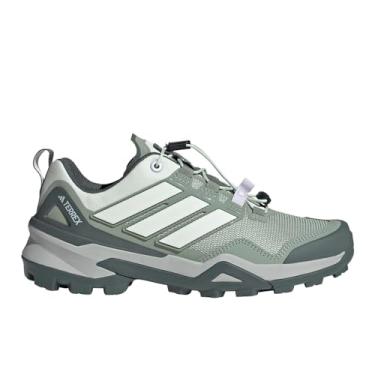 Imagem de adidas Tênis feminino Terrex Skychaser para caminhada, Linho verde/branco fora/prata Dawn, 38