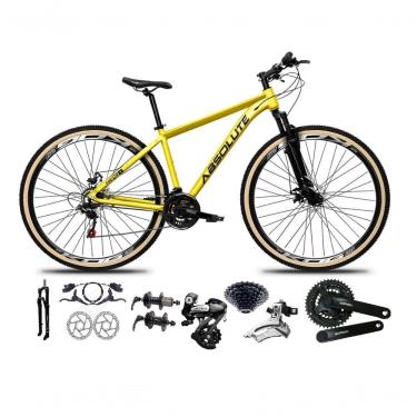 Imagem de Bicicleta Aro 29 Absolute Nero 5 Câmbios Shimano Altus 24v Freio Hidráulico Garfo C-trava amarelo Tam: 15