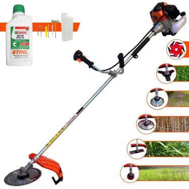 Imagem de Roçadeira Import Way IWRGM2T5X163 63cc 3HP Alta Rotação Para Todos os Tipos de Trabalho Com Carretel de Nylon + Kit de 6 Opções de Cortes + Óleo Stihl