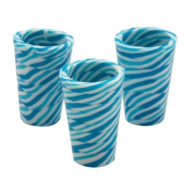 Imagem de Fun Express Copos de shot comestíveis de mirtilo azul e branco de 6 cm - 6 peças