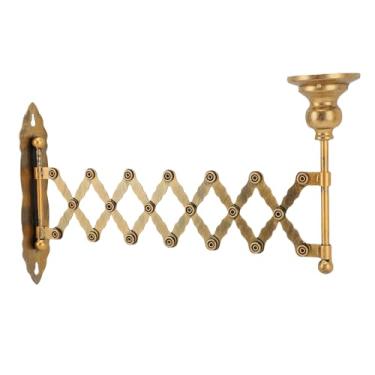 Imagem de TOPINCN Suporte de Vela Extensível Suporte de Castiçal Cônico Ajustável de 6 a 13 Polegadas Arandela de Parede de Ferro Vintage para Sala de Estar, Quarto, Decoração de Hotel