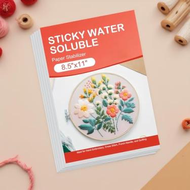 Imagem de Estabilizador de bordado, papel de peso médio imprimível para bordado à mão e à máquina, ideal para desenho ou impressão de padrões