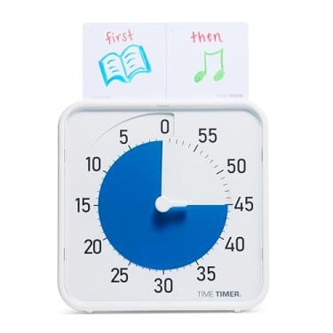 Imagem de Time Timer Temporizador de contagem regressiva visual original de 20 cm – Temporizador visual silencioso médio de 60 minutos para SEL, regulação emocional, foco, transições calmas, TDAH, autismo