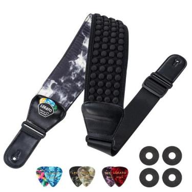 Imagem de Alça de baixo para guitarra LEKATO 3D Sponge Filling Neoprene