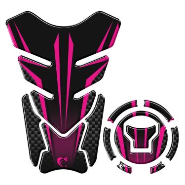 Imagem de Adesivo Resinado Protetor Tanque E Bocal Moto Honda Acima 2018 Pink Pink