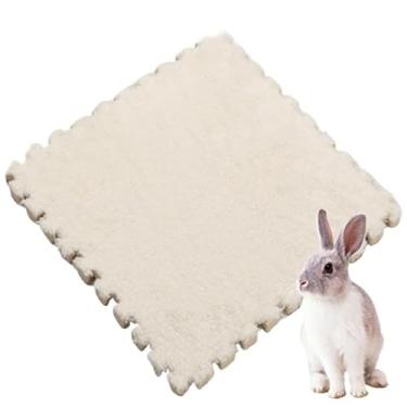 Imagem de Almofada de coelho para coelhos – Brinquedo de enriquecimento durável para acessórios de gaiola e brincadeiras (branco, 4 peças)