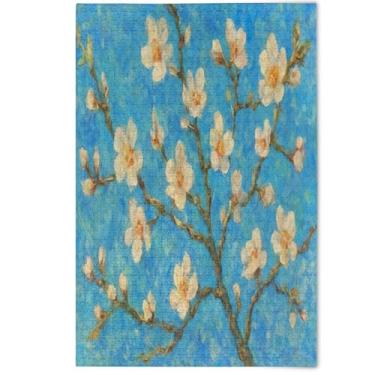 Imagem de Watercolor Floral Flower White Blue Jigsaw Puzzle 500 Pieces for Adults Aesthetic Home Decor Art Cool Creative Puzzles White Elephant, 500 Pieces, 20.5" x 14.9"