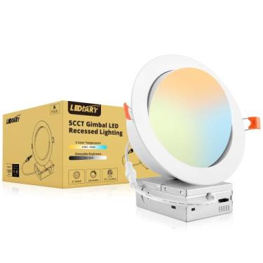 Imagem de Iluminação embutida LED Gimbal LEDIARY 6 polegadas 5CCT 2700K-6000K