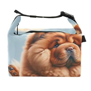 Imagem de TSENQUE Lancheira personalizada para cachorros, ioga, chow chow, para mulheres, linda florida, lancheira para trabalho, bolsa térmica para adultos