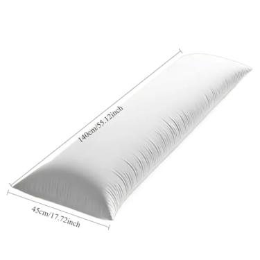 Imagem de Travesseiro de Corpo 400 Fios Super Cheio Capa de Ziper + Refil 1,40x0,45, Ideal para Conforto e Suporte na Casa Brasileira(Pink)