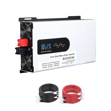 Imagem de 48v to 110v,Inversor de Energia para Carro 8000W 12V 24V 48V 60V 72V DC para 110V 220V AC, Inversor de Onda Senoidal Pura com Ecrã LCD e 2 Tomadas, Banco de Energia