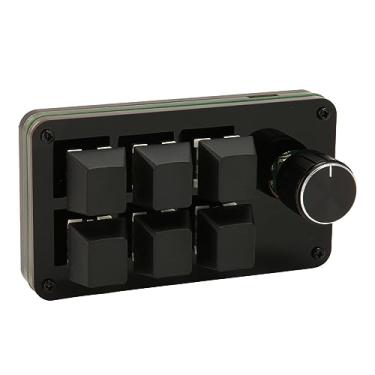 Imagem de Cryfokt Mini Teclado Personalizável de 6 Teclas Com Teclado Mecânico de Interruptor Azul para Trabalho, Conexão Com Fio