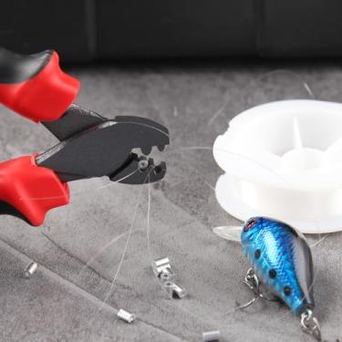 Imagem de Ferramenta de crimpagem de pesca, alicate de pesca para mangas de barril único, ferramentas de crimpagem manual, alicate de crimpagem de pesca com cordão, ferramentas de pesca, equipamento de pesca