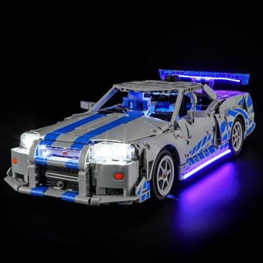 Imagem de YEABRICKS LED Light for Lego-42210 Technic 2 Fast 2 Furious Nissan Skyline GT-R (R34) Car Building Blocks Model (Building Set NOT Included)