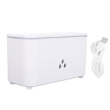 Imagem de AUNMAS Difusor de óleo de Chama de Lareira, Umidificador de Ar Essencial de Aromaterapia de Mesa de 7 Cores para Casa, Quarto, Escritório, Ioga (Branca)