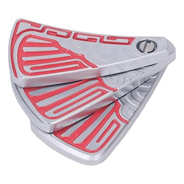 Imagem de TOPINCN Brinquedo de Metal Fidget, Ventilador Dobrável, Controle Deslizante Magnético, Brinquedo Háptico para Adultos, 3 Camadas EDC Fidget Slider, Brinquedos de Alívio de Estresse de Aço (Vermelho)