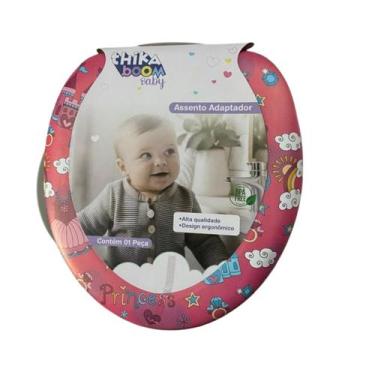 Imagem de Assento Adaptador Infantil para Vaso Sanitário Rosa - THIKA