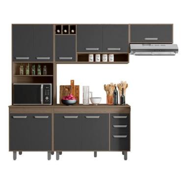 Imagem de Armario de Cozinha Barcelona com 11 Portas e 2 Gavetas - Loja DoceLar,