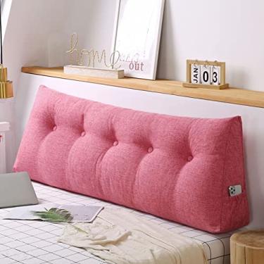 Imagem de Almofada de cabeceira de cunha, almofadas de encosto para sentar na cama, travesseiro de cabeceira de cunha grande, travesseiro de almofada de leitura, travesseiros de cama de solteiro, travesseiro de