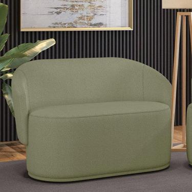 Imagem de Sofá 2 Lugares Namoradeira Orgânica Para Sala Malu Bouclê Pistache M11 - D`rossi