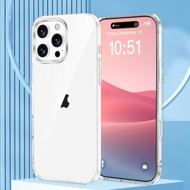 Imagem de Capa compatível com iPhone 16 Pro, para iPhone 16 Pro, capa fina à prova de choque antiamarelamento transparente para iPhone 16 Pro de 6,3 polegadas