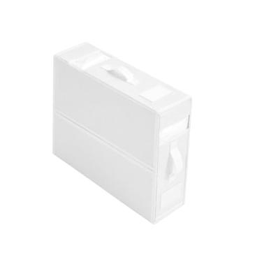 Imagem de GOTOTOP Organizador de Lençóis, Caixa de Armazenamento Dobrável Com Alça, Recipiente de Linho Durável para Cama, Ideal para Organização de Quarto e Armário (Branco)