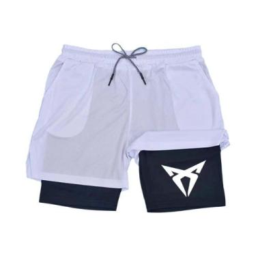 Imagem de Shorts Esportivos Masculinos 2 Em 1 Respirável Camada Dupla Para Corri