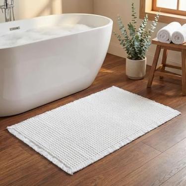 Imagem de GRANNY SAYS Tapete de banheiro Waffle, 40 cm x 61 cm, branco