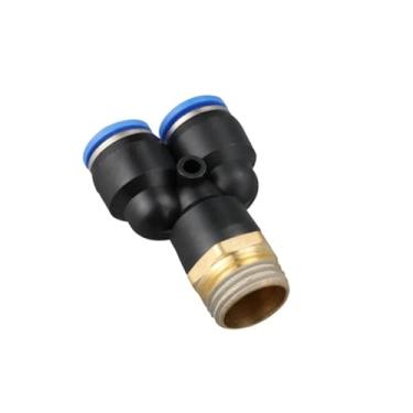 Imagem de AHGDDA Encaixe de tubulação tipo Y encaixes pneumáticos de ar conector rápido PX4 6 8 10 12 mm rosca macho M5" 1/20.3 cm 1/10.2 cm 3/20.3 cm 1/5.1 cm acoplador Bsp (PX10-04)
