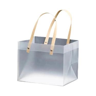 Imagem de Bolsa De Plástico Transparente Fosca 10PCS Caixas E Sacolas De Present